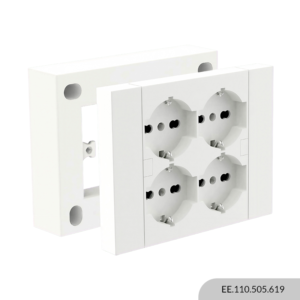 Marco C/4 SCH 2P+T C/SEG con base exterior